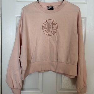 Cropped Nike sweatshirt pink S
